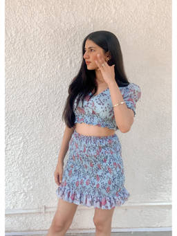 Shubh Shree Studio - Powder Blue Kiss and Hug Co-Ords