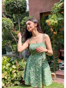 Shubh Shree Studio - Green Sweet Sage Dress