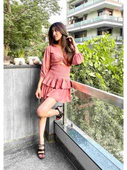 Shubh Shree Studio - Coral Nude Dress