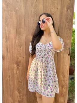 Shubh Shree Studio - White Floral Love Dress