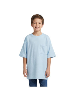 R&B - Boy Blue Cotton Round Neck T-Shirt