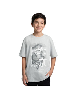 R&B - Boy Grey Cotton Round Neck T-Shirt