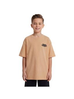 R&B - Boy Peach Cotton Round Neck T-Shirt