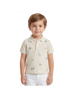 R&B - Boy Cream Cotton Polo T-Shirt
