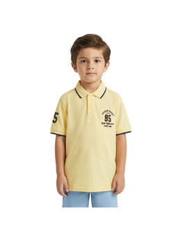 R&B - Boy Yellow Cotton Polo T-Shirt