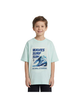 R&B - Boy Green Cotton Round Neck T-Shirt