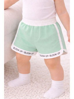 Bloom Up - Kids Sky Blue Contrast Trim “Bloom Up” Shorts