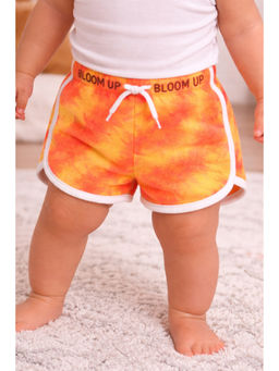 Bloom Up - Kids Orange Tie-Dye “Bloom Up” Sporty Shorts
