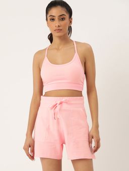 Kica - Set: Cotton Bra & Cotton Shorts With Pockets - Pink