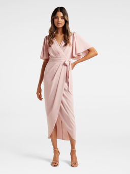 Forever New - Carolina Flutter Sleeve Midi Dress With Belt