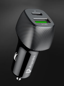 UltraProlink - Mach 38 PD + QC 3.0 Car Charger- 38W + 1m Type C-C Cable