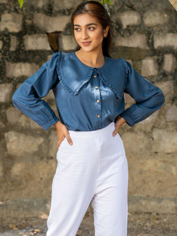 Notch Above - Harper Top Shirt In Blue