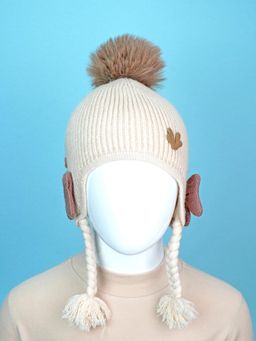 Little Surprise Box - Cream Woven Beanie Cap