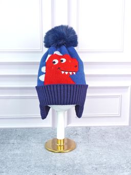 Little Surprise Box - Blue Woven Beanie Cap and Neck Muffler (Set of 2)