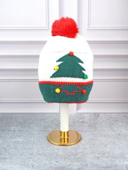 Little Surprise Box - Red Woven Beanie Cap and Neck Muffler (Set of 2)