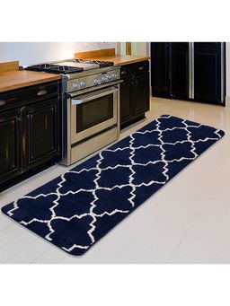 Saral Home - Soft Microfiber Anti-Slip Bedside-Kitchen Runner-Blue-50X180 Cm