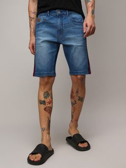 Campus Sutra - Mens Solid Denim Shorts