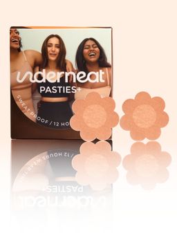 Underneat - Adhesive Stick On Reusable Invisible Nipple Cover Petal Pasties (Tape) (Pack of 5)