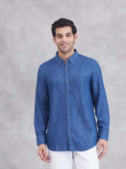 Fabindia - Blue Cotton Blend Shirt
