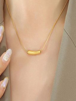 AQUASTREET - Smile Pendant Necklace for Women Anti-Tarnish Waterproof 18K Gold Plated