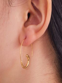 AQUASTREET - Spiral Hoop Earrings for Women Anti-Tarnish Waterproof 18K Gold Plated
