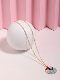 Zaveri Pearls - Multi-Colour Dolphin Charm Enamelled Pendant & Chain-ZPFK16779