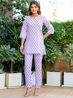 HOUSE OF JAMOTI - White Haze Rozana Co-Ord (Set of 2)