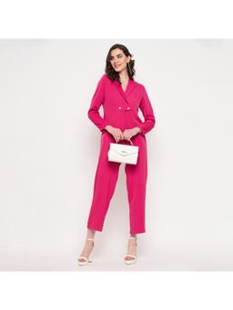 Madame - Women Solid Hot Pink Jump Suit