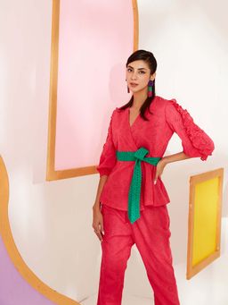 BOHO-CHIC By Sukriti Jain - Pink Cosmos Coord Set (Set of 2)
