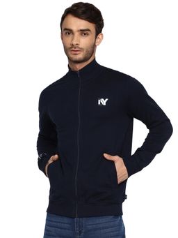 Lee - Regular Fit Navy Blue Solid Sweatshirt