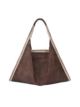 Lino Perros - Avril Coffee Stylized Beige Hobo Tote Bag