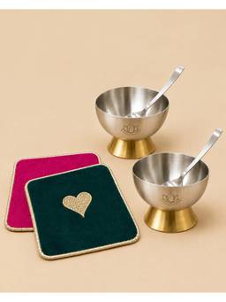 Lovedwell - Rasa Gelato Cup & Spoon With Taash Coasters
