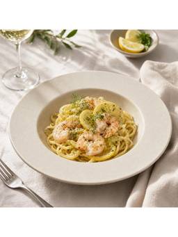 MESA - Beige Coupe Pasta Bowl