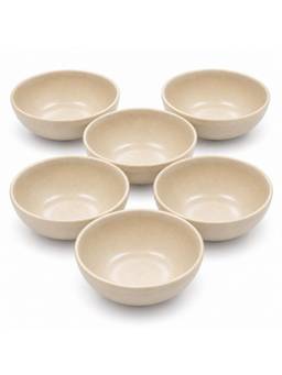 MESA - Beige Coupe Bowl Pack of 6