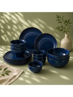 nestcase - Ceramic Dinner Set 20 Pieces Glossy Blue