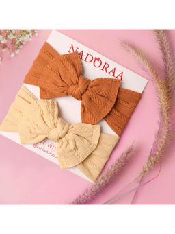 Kicks and Crawl - Creamy Dreamy Baby Headbands (Pack of 2) (0-6 Months)