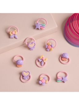 Kicks and Crawl - Purple Love Rubberbands (Pack Fo 10) (0-1 Years)