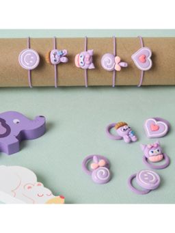 Kicks and Crawl - Lavender Loops Rubberbands (Pack of 10) (0-1 Years)