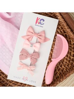 Kicks and Crawl - Floral Ribbons Clips - Pack of 4 (0-1 Years)