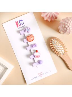 Kicks and Crawl - Bear Bloom Hair Clips (Pack of 5) (0-1 Years)