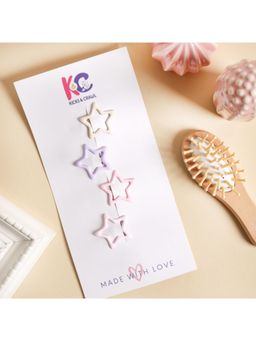 Kicks and Crawl - Twinkle Pastels Hair Clips (Pack of 4) (0-1 Years)