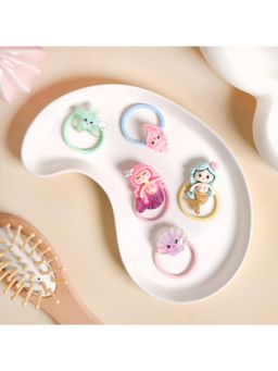 Kicks and Crawl - Coral Mermaid Rubberbands (Pack of 5) (0-1 Years)