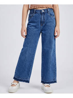 Arias by LARA DUTTA - Girl's Solid Blue Jeans