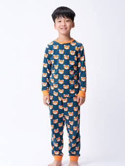 Kauma - Boy's Cotton Printed Blue Tshirt And Jogger