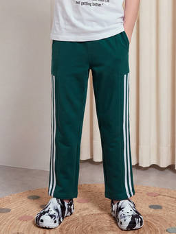 Lil Tomatoes - Boy's Terry Solid Green Trackpant