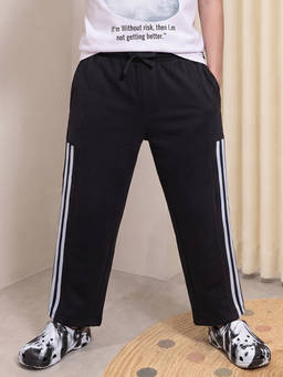 Lil Tomatoes - Boy's Terry Solid Charcoal Trackpant