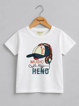 Palgrave - Typographic Print White Cotton Tshirt