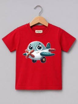 Palgrave - Cotton Printed Half Sleeves Red Tshirt