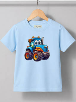 Palgrave - Cotton Printed Blue Tshirt