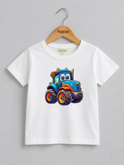 Palgrave - Cotton Printed White Tshirt